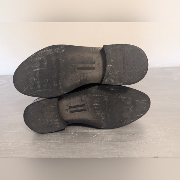 Miista London "Adelaide" Black Leather Oxfords with metal chain trim Sz 7.5 US - Picture 12 of 13